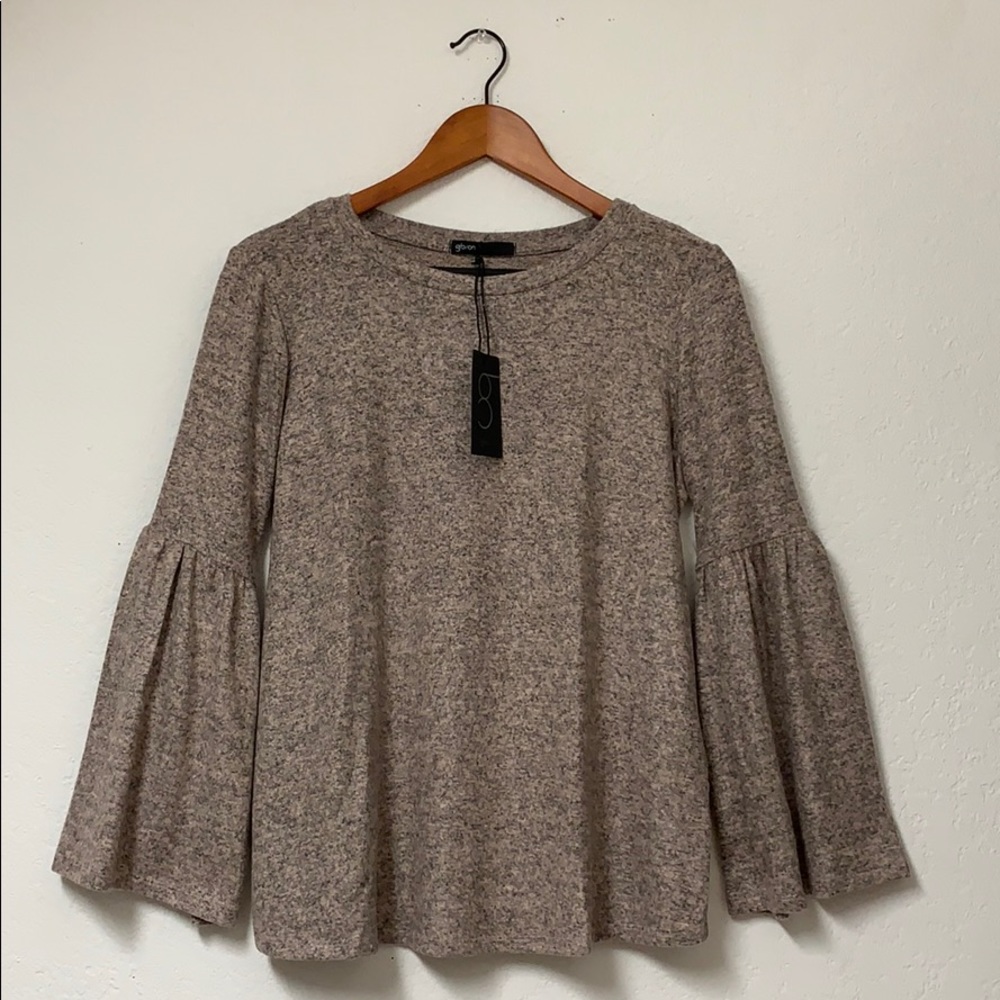 Gibson Bell Sleeve Cozy Fleece Pullover Sweater - Picture 7 of 12